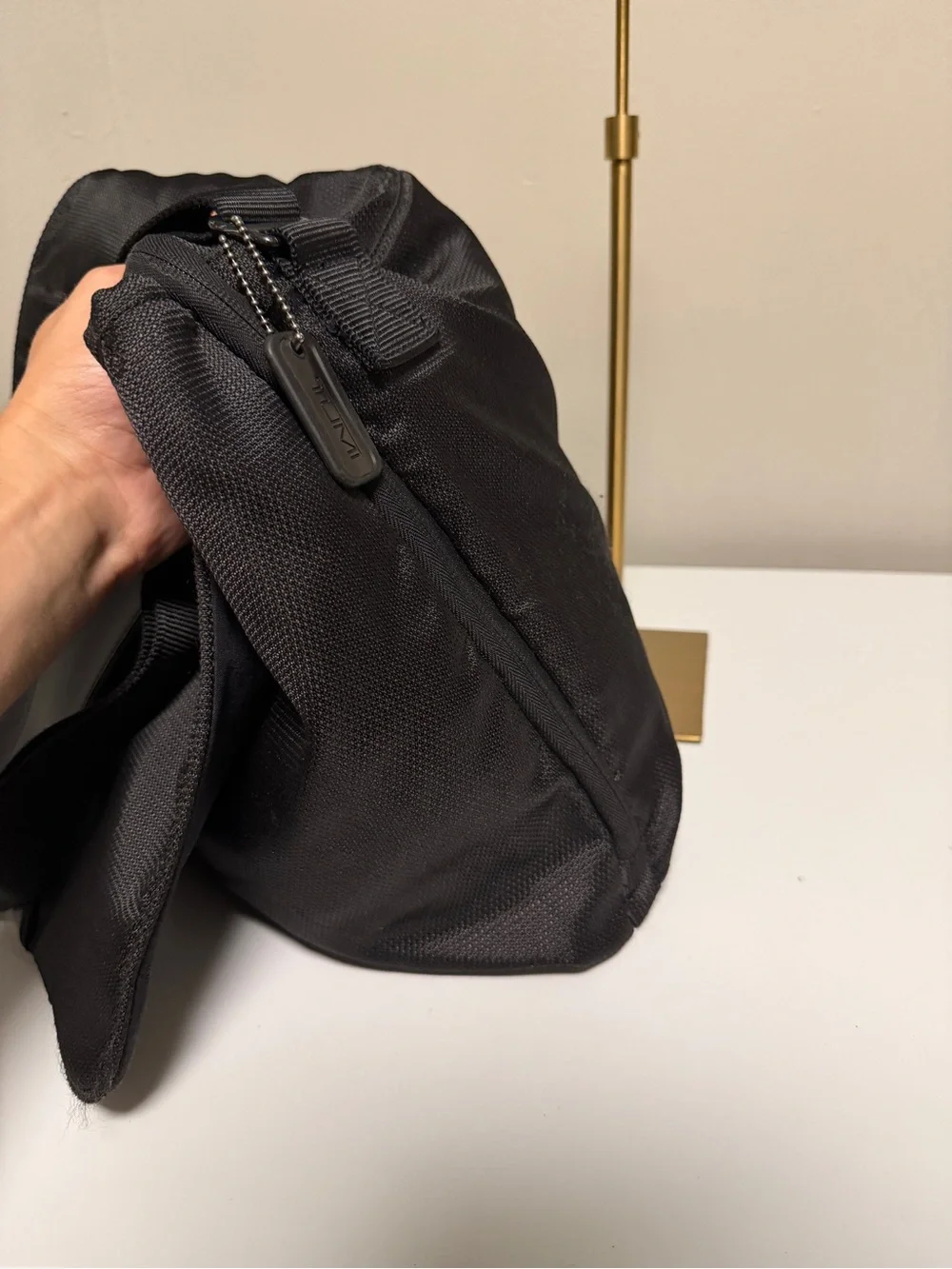 TUMI Collister Square Messenger Bag 0503C Carbon Black Crossbody Organizer
